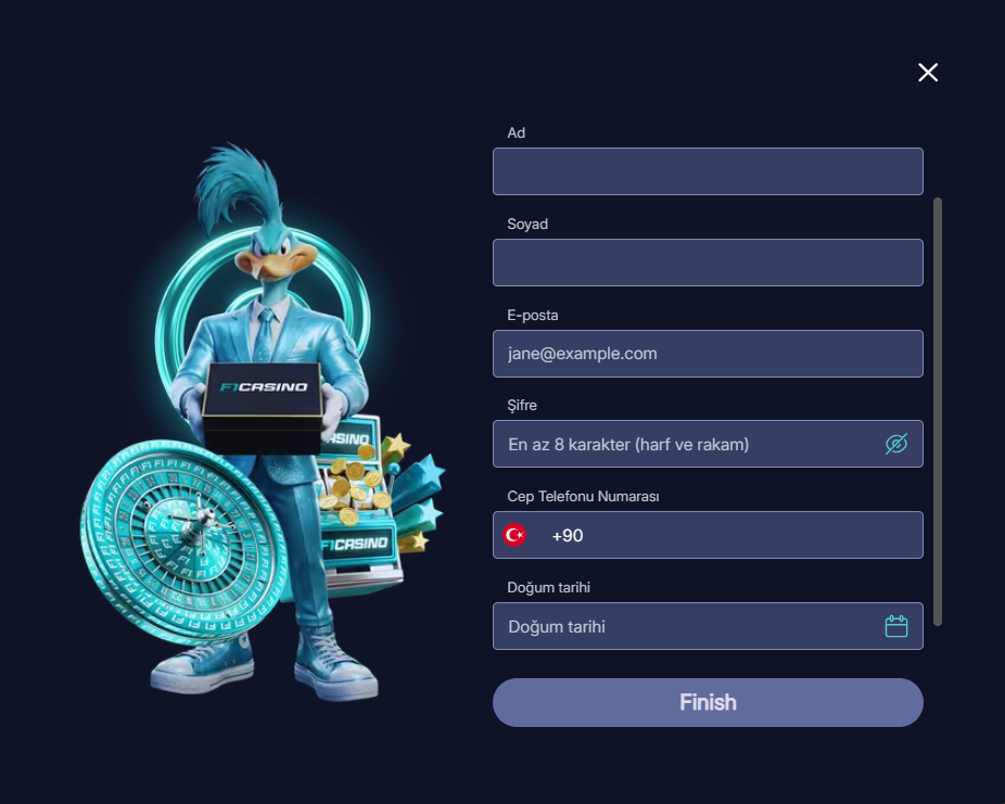 F1Casino Hesap Oluşturma işlemi